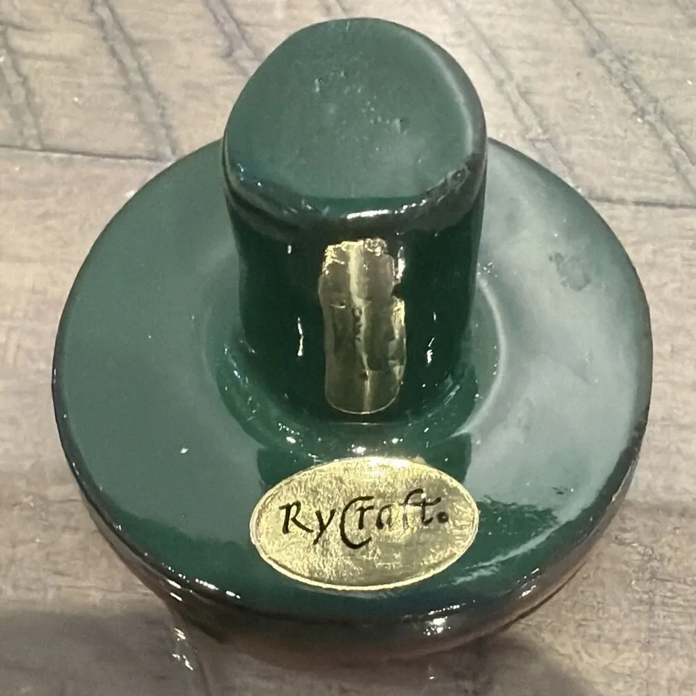 Rycraft 2” Cookie Stamp candle light holiday christmas Terracotta green Handle